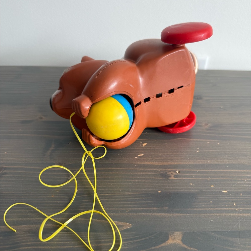 Vintage Fisher Price Roly racoon pull toy - Picture 7 of 12